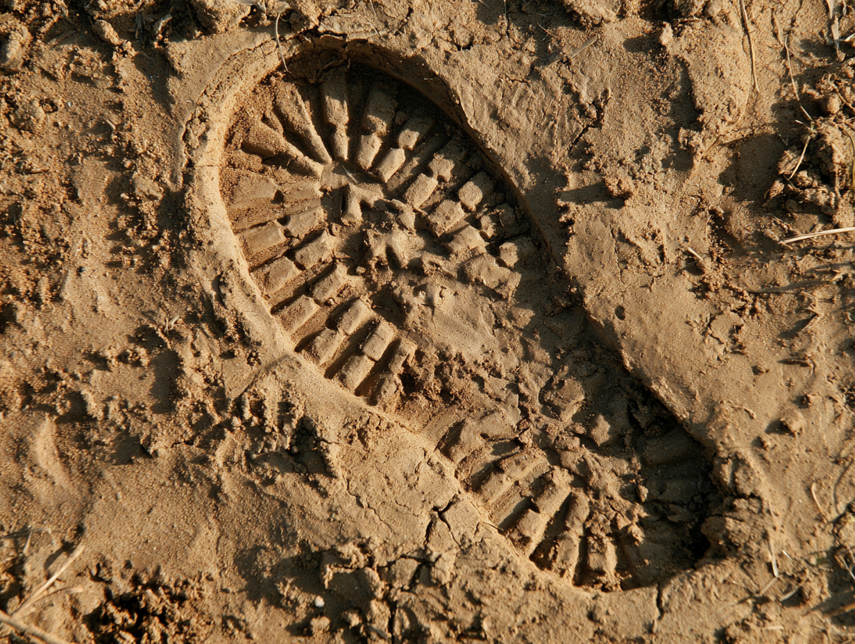 booth print in soft dirt used to inspire the take a hike with mike brand