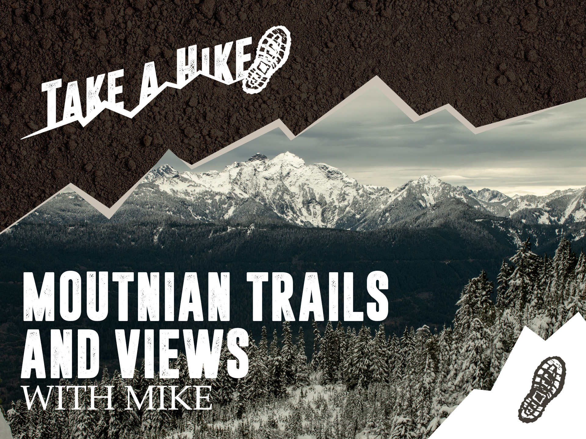 boot print in soft dirt, placeholder image for the Take a Hike with Mike design elements section